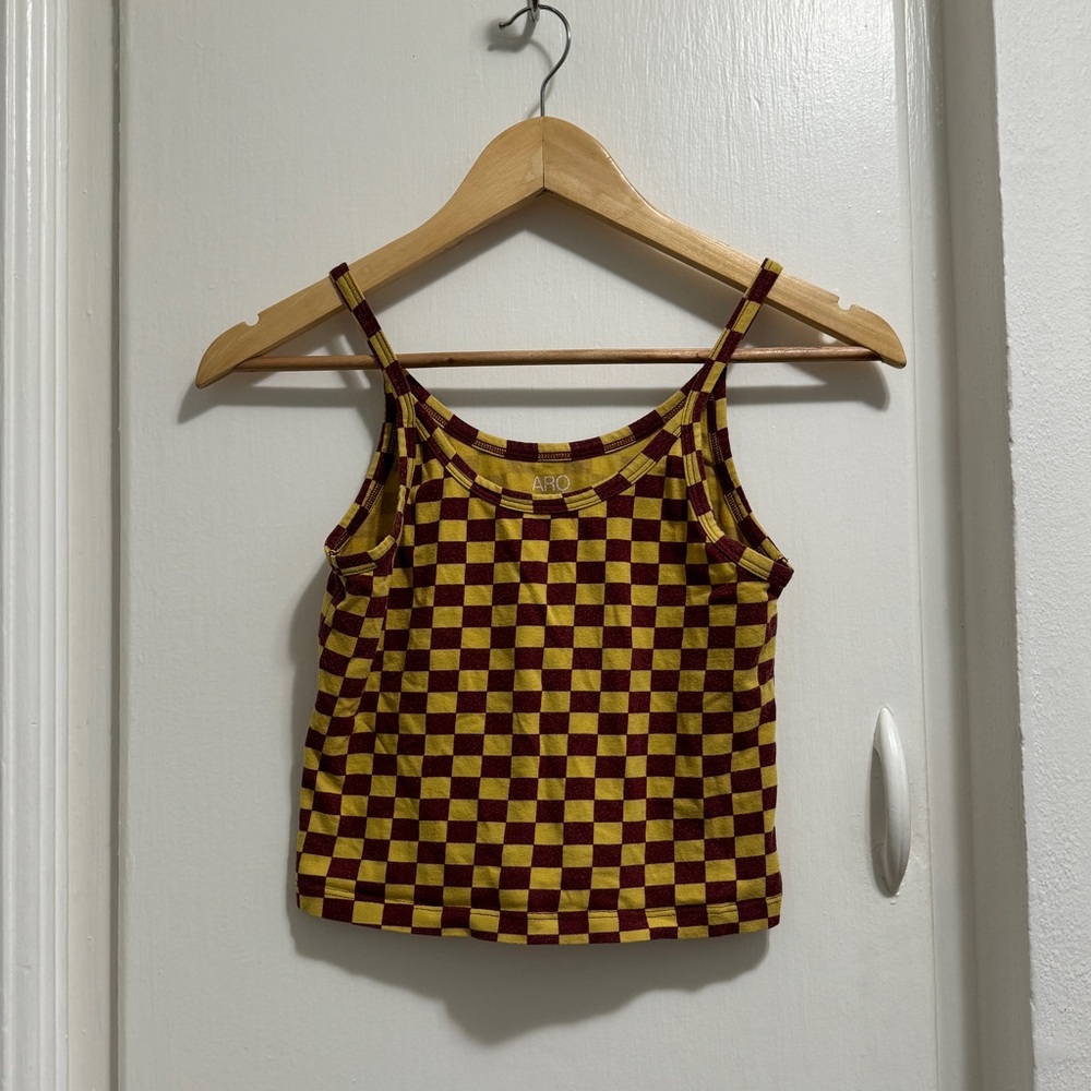 ARQ Collective Crop Tank - Size M Checkered